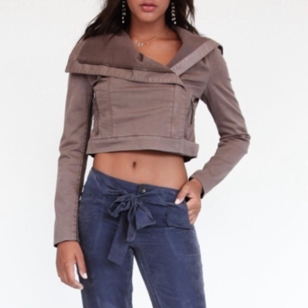 Anthropologie Marrakech Crop Moto Jacket